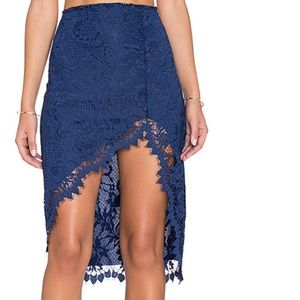 Navy Lace Skirt